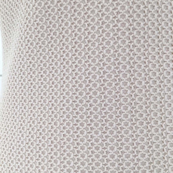 Vintage 60s Cream Textured Dress - Picture 4 of 5